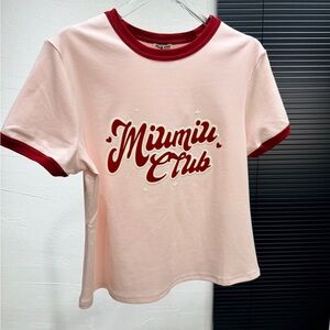Miu Miu Pink and Red Tank Top